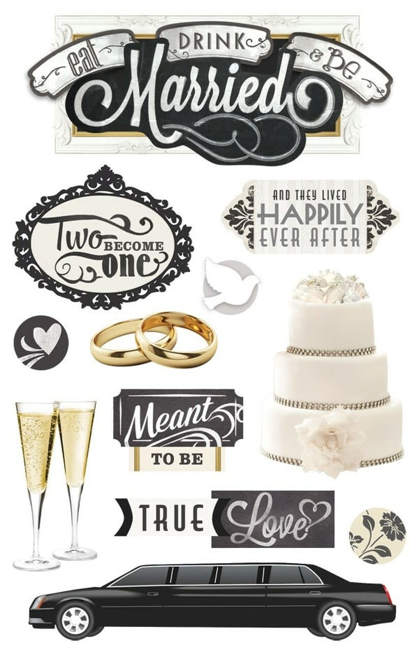 PAPER HOUSE PRODUCTIONS PAPER HOUSE EAT, DRINK, BE MARRIED 3D STICKERS