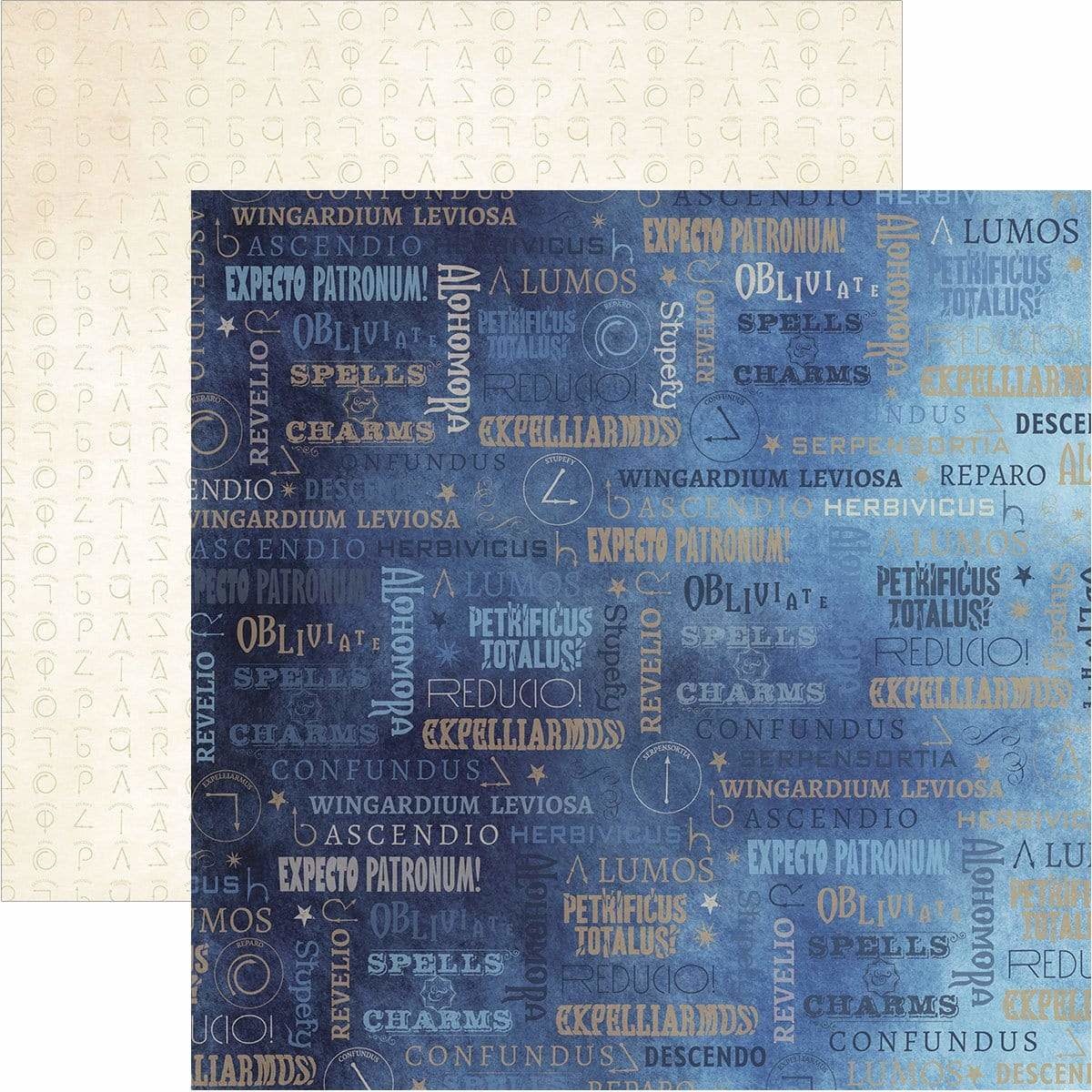 PAPER HOUSE PRODUCTIONS PAPER HOUSE WIZARDING WORLD OF HARRY POTTER SPELLS 12x12 CARDSTOCK