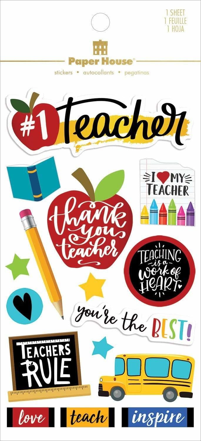 PAPER HOUSE PRODUCTIONS PAPER HOUSE TEACHER #1 3D STICKERS