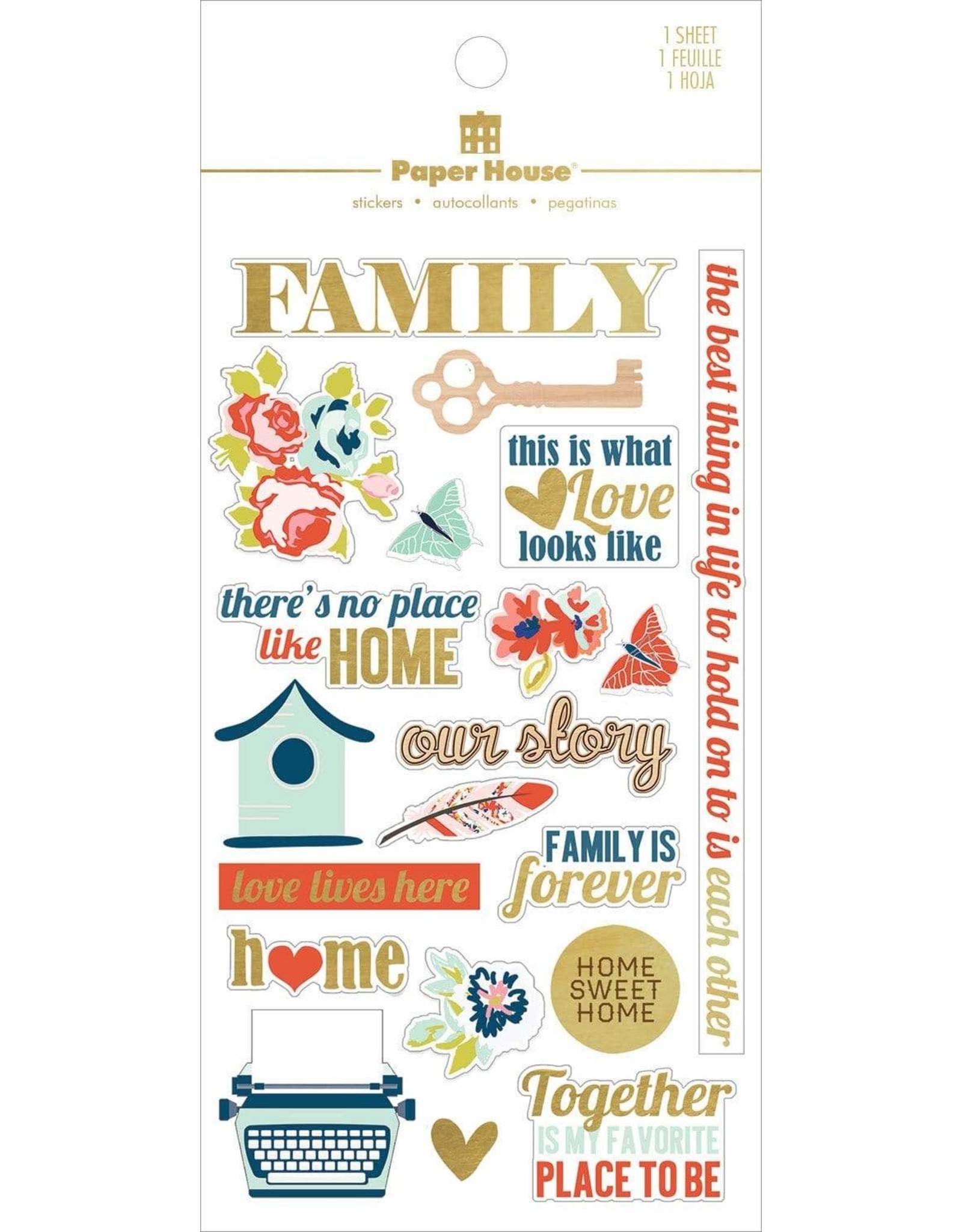 PAPER HOUSE PRODUCTIONS PAPER HOUSE HAPPY FAMILY STICKERS
