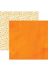 PAPER HOUSE PRODUCTIONS PAPER HOUSE ORANGE WATERCOLOR HEARTS 12X12 CARDSTOCK