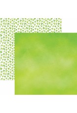 PAPER HOUSE PRODUCTIONS PAPER HOUSE GREEN WATERCOLOR HEARTS 12X12 CARDSTOCK