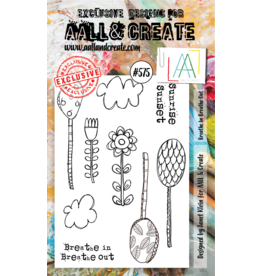 AALL & CREATE AALL & CREATE JANET KLEIN #575 BREATHE IN BREATHE OUT A6 ACRYLIC STAMP SET