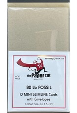 PAPER CUT THE PAPER CUT 10 MINI FOSSIL SLIMLINE CARDS WITH ENVELOPES 3.5x6.0