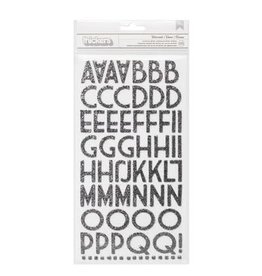 AMERICAN CRAFTS AMERICAN CRAFTS WISECRACK DUOTONE SILVER GLITTER ALPHABET THICKERS STICKERS