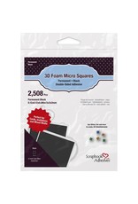3L SCRAPBOOK ADHESIVES BLACK 3D FOAM MICRO SQUARES 2508/PK