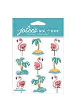 JOLEE’S JOLEE'S BOUTIQUE 3D FLAMINGOS & PALM TREE REPEAT STICKERS
