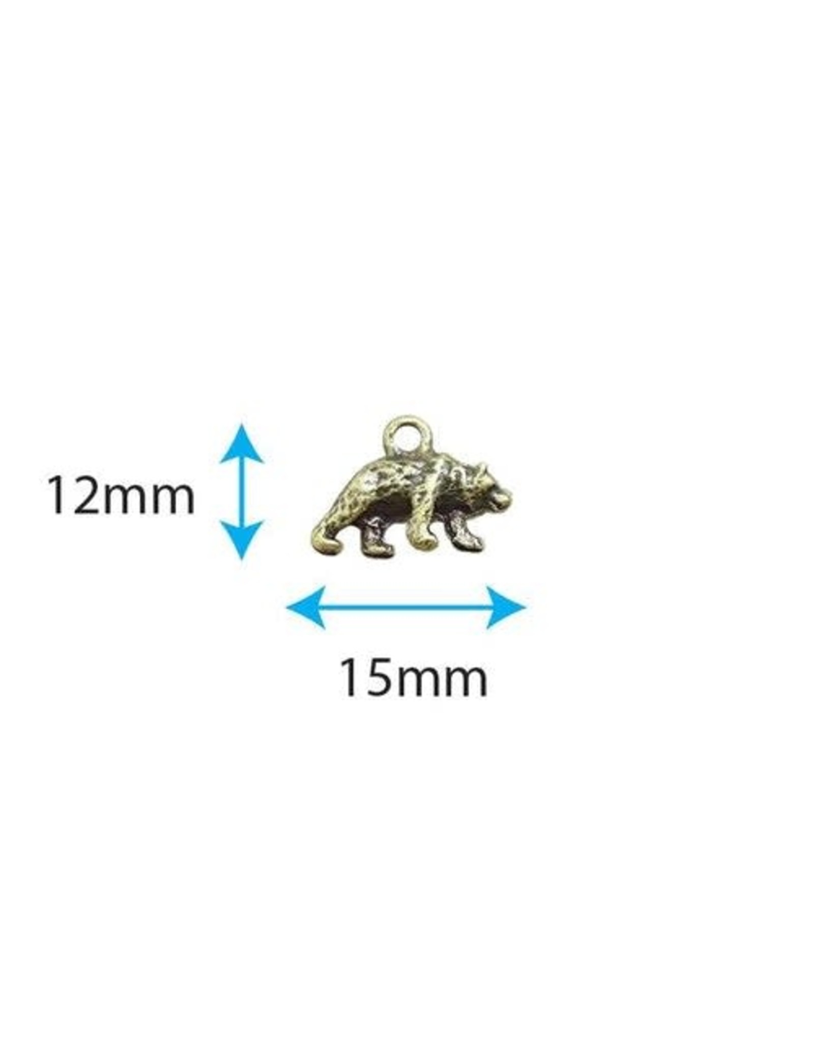 CRAFT CONSORTIUM CRAFT CONSORTIUM CLARE THERESE IN THE FOREST BEAR METAL CHARMS 15/PK