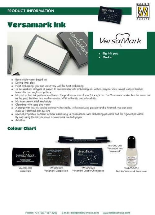 TSUKINEKO TSUKINEKO VERSAMARK WATERMARK REINKER 0.5OZ