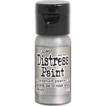 RANGER TIM HOLTZ DISTRESS ACRYLIC PAINT BRUSHED PEWTER 1OZ