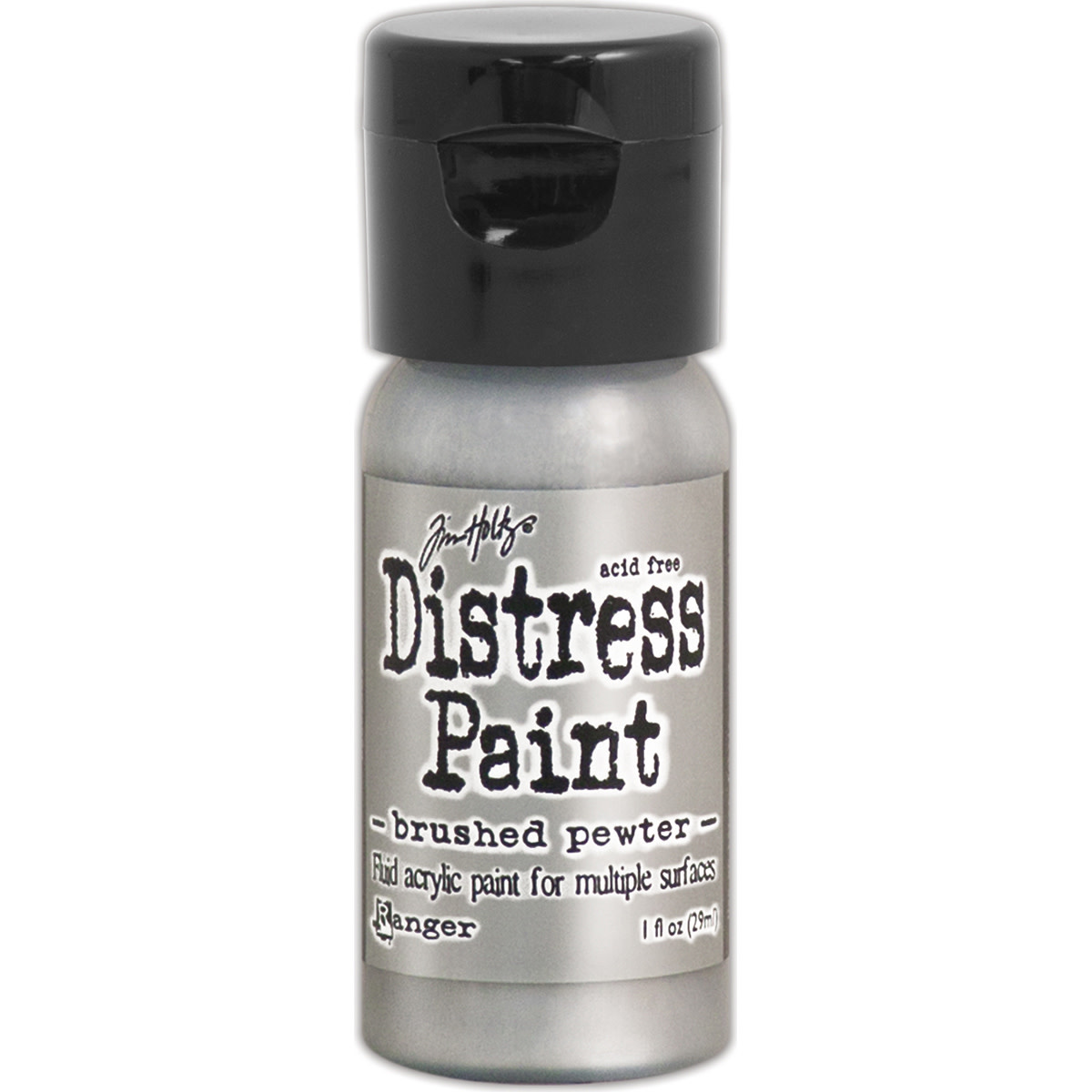 RANGER TIM HOLTZ DISTRESS ACRYLIC PAINT BRUSHED PEWTER 1OZ