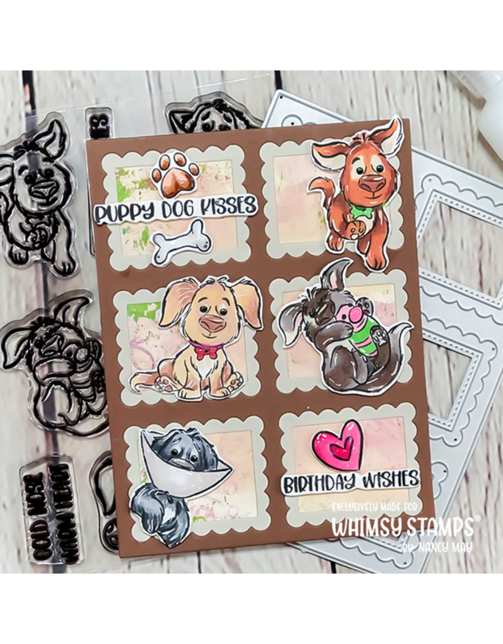 WHIMSY STAMPS WHIMSY STAMPS PUPPY DOG KISSES CLEAR STAMP SET