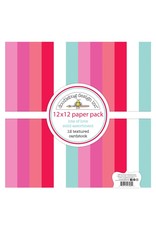 DOODLEBUG DESIGN DOODLEBUG LOTS OF LOVE 12x12 SOLID ASSORTMENT PAPER PACK