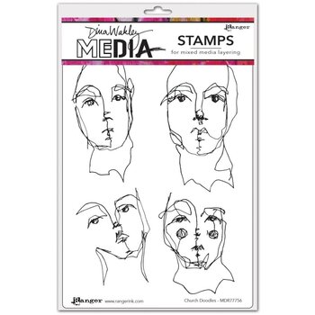 RANGER RANGER DINA WAKLEY MEDIA CHURCH DOODLES CLING STAMP SET