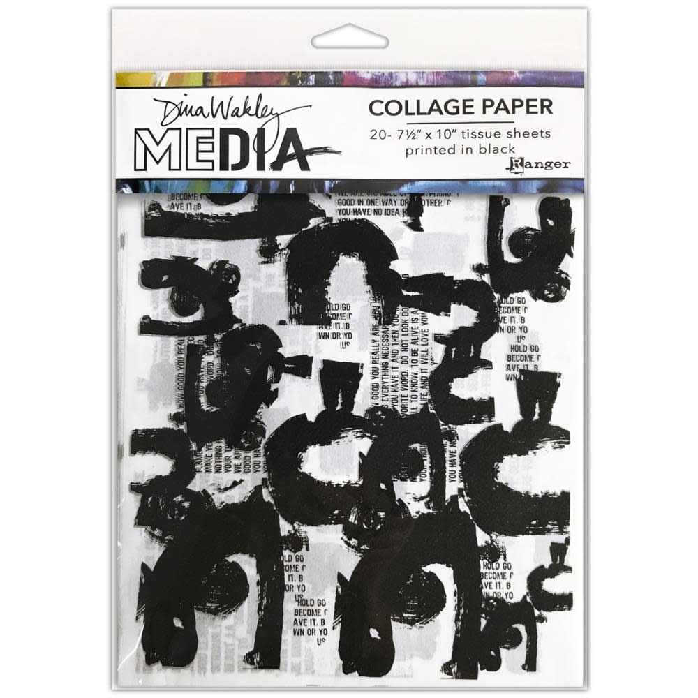RANGER RANGER DINA WAKLEY MEDIA COLLAGE TISSUE PAPER PAINTED MARKS 20PK 7.5X10