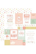 ECHO PARK PAPER ECHO PARK IT'S A GIRL MULTI JOURNALING CARDS 12X12 CARDSTOCK