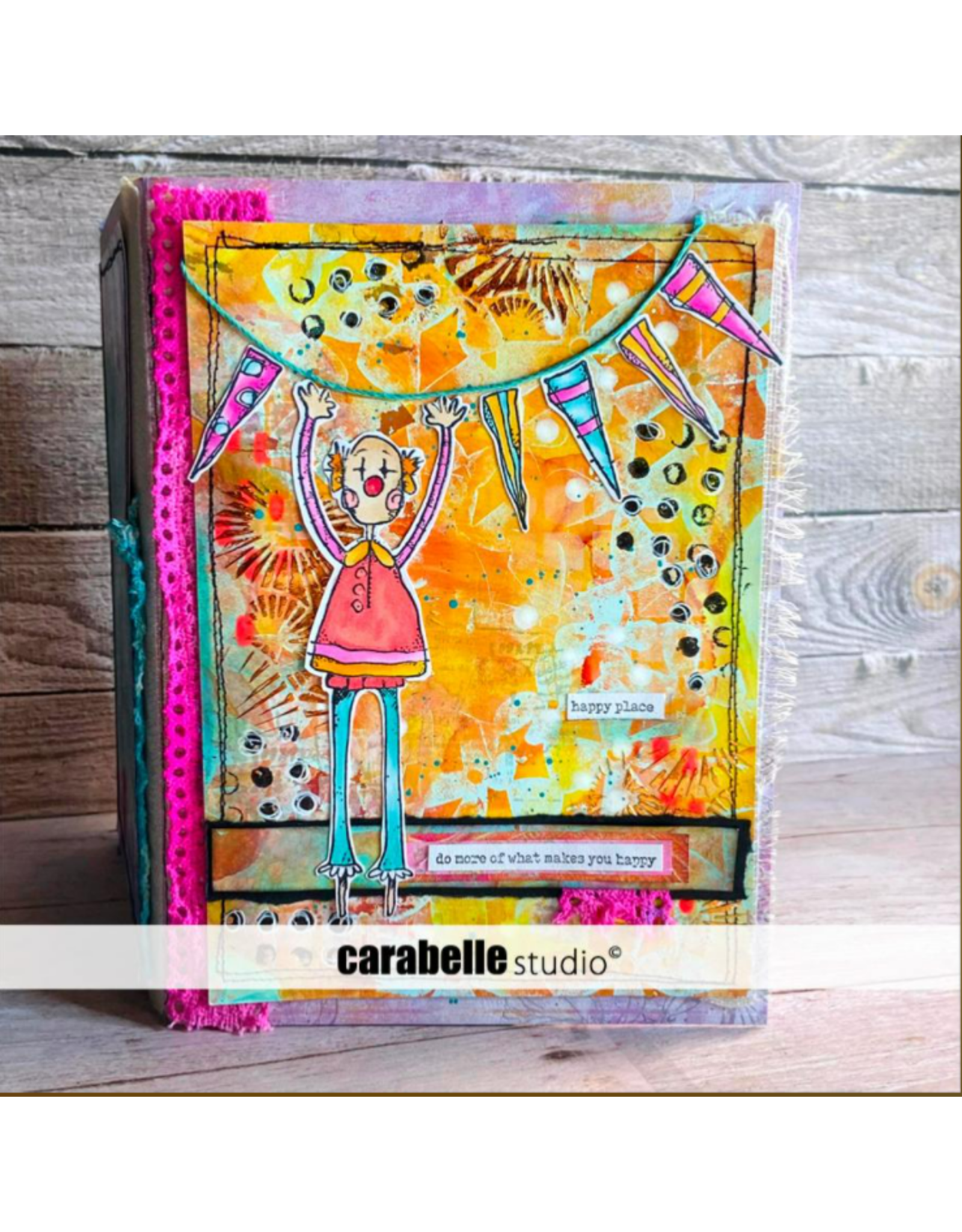 CARABELLE STUDIOS CARABELLE STUDIO KATE CRANE CLOWNING AROUND CLING STAMP A6