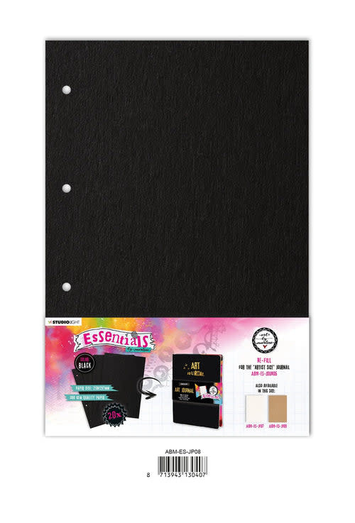 STUDIOLIGHT STUDIOLIGHT ART BY MARLENE ESSENTIALS  THE ARTIST SIZE BLACK ART JOURNAL PAGES 20/PK