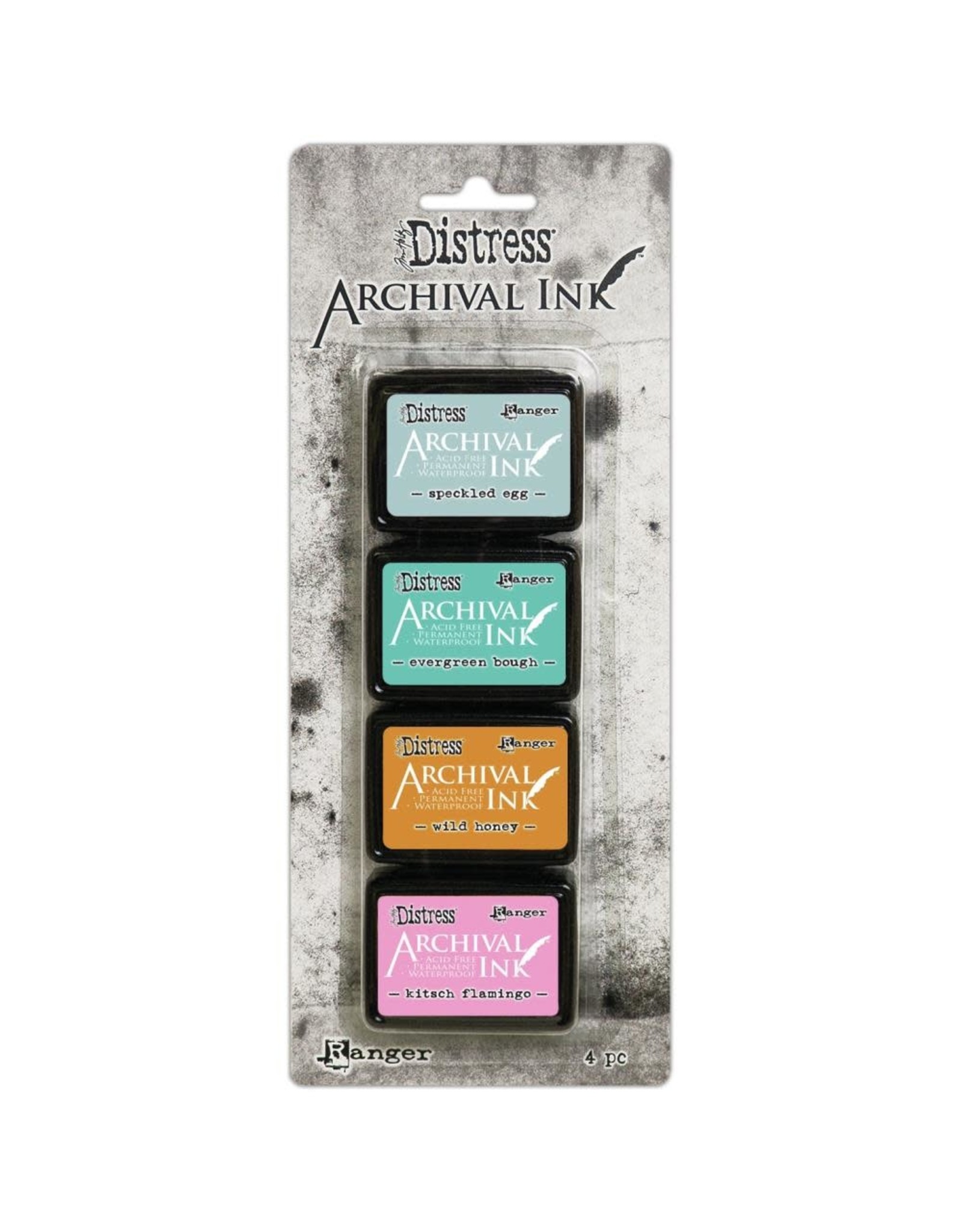 RANGER TIM HOLTZ DISTRESS ARCHIVAL MINI INK PAD KIT #4