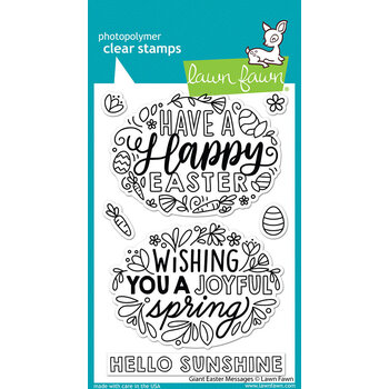 LAWN FAWN LAWN FAWN GIANT EASTER MESSAGES CLEAR STAMP SET