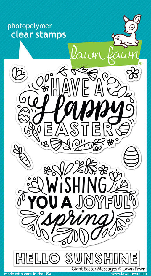 LAWN FAWN LAWN FAWN GIANT EASTER MESSAGES CLEAR STAMP SET