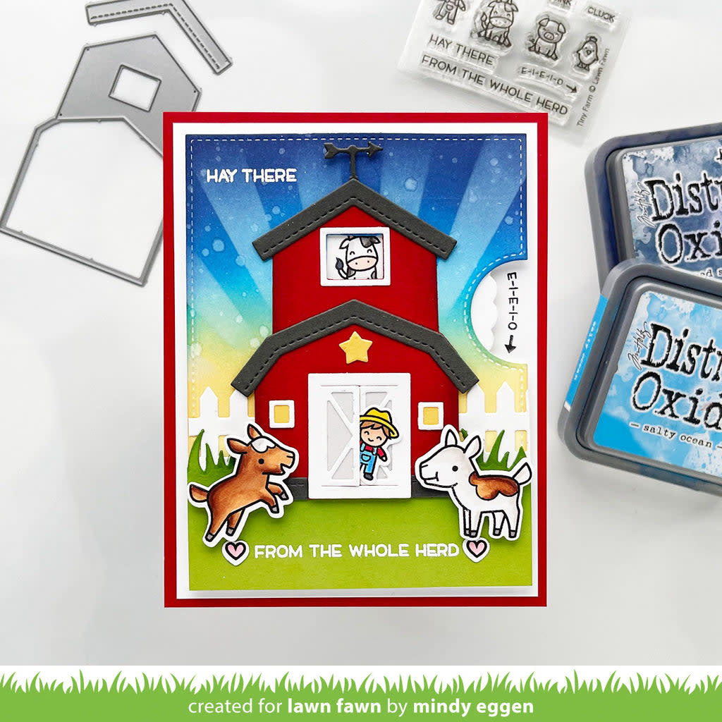 LAWN FAWN LAWN FAWN REVEAL WHEEL BUILD-A-BARN ADD-ON DIE SET