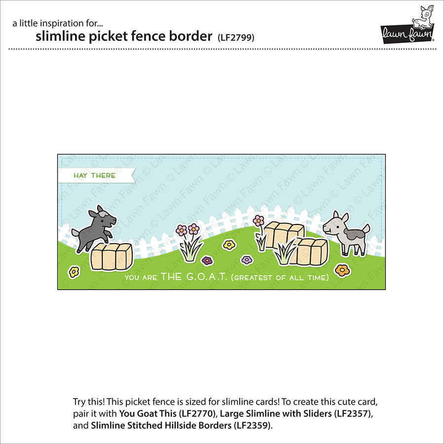 LAWN FAWN LAWN FAWN SLIMLINE PICKET FENCE BORDER DIE