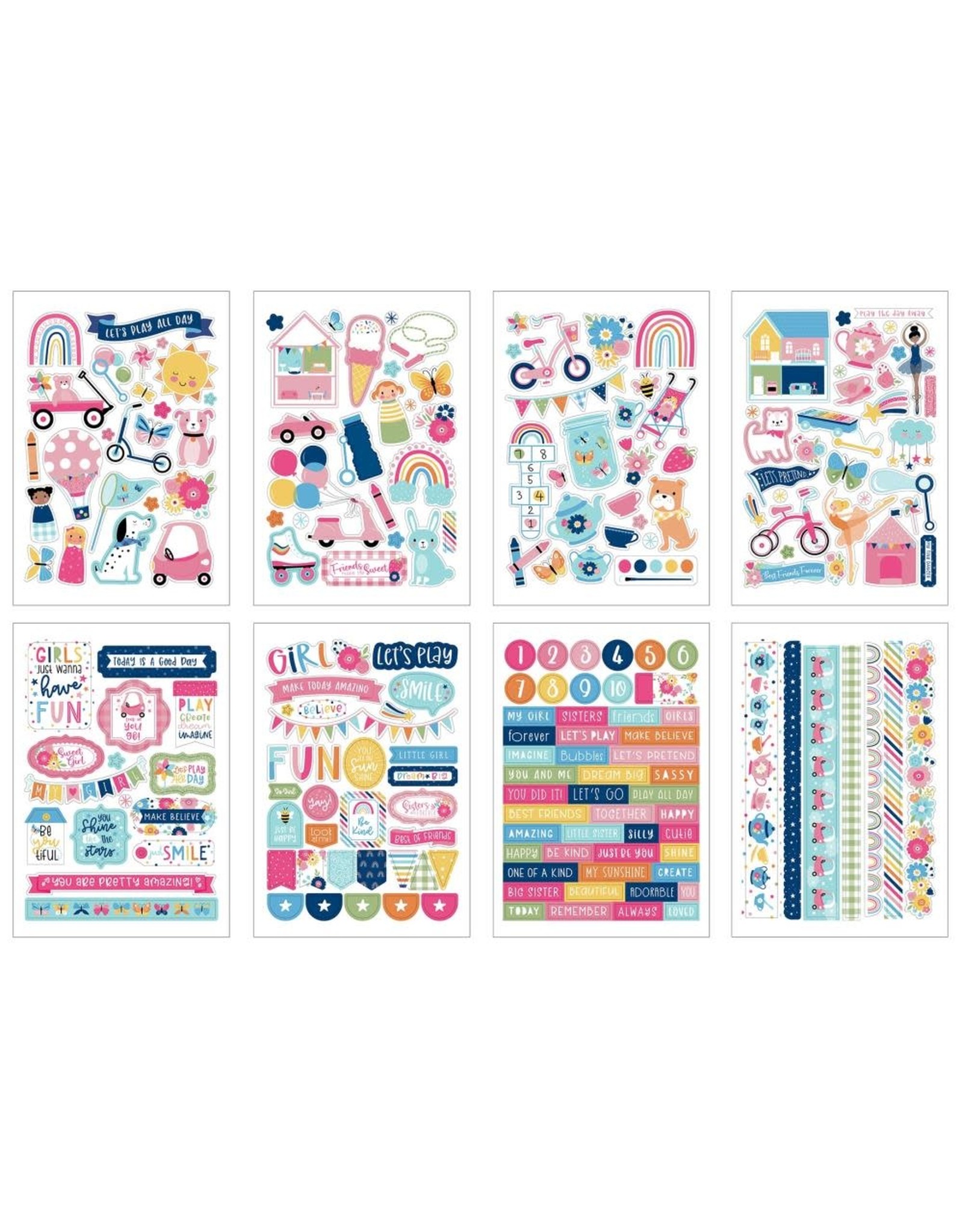 ECHO PARK PAPER ECHO PARK PLAY ALL DAY GIRL 6x8 STICKER BOOK