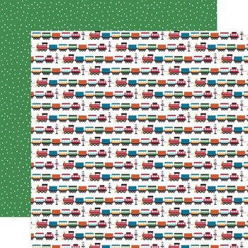 ECHO PARK PAPER ECHO PARK PLAY ALL DAY BOY ALL ABOARD 12x12 CARDSTOCK