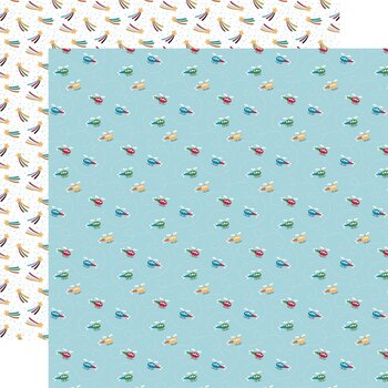 ECHO PARK PAPER ECHO PARK PLAY ALL DAY BOY HELICOPTER TRAILS 12x12 CARDSTOCK