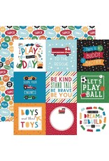 ECHO PARK PAPER ECHO PARK PLAY ALL DAY BOY 4x4 JOURNALING CARDS 12x12 CARDSTOCK