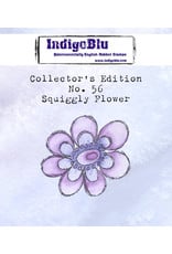 INDIGO BLU INDIGOBLU COLLECTOR'S EDITION NO. 56 SQUIGGLY FLOWER A7 CLING STAMP