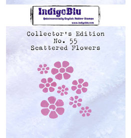INDIGO BLU INDIGOBLU COLLECTOR'S EDITION NO. 55 SCATTERED FLOWERS A7 CLING STAMP