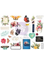 PRIMA PRIMA PAINTED FLORAL CHIPBOARD STICKERS