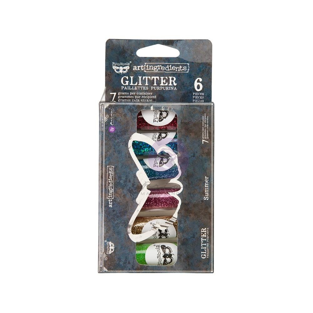 PRIMA PRIMA FINNABAIR ART INGREDIENTS SUMMER GLITTER SET 6/PK