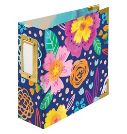 AMERICAN CRAFTS WE R MEMORY KEEPERS PAIGE EVANS COLOR WHEEL PAPER WRAPPED D RING ALBUM 4X4