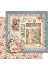 GRAPHIC 45 GRAPHIC 45 COTTAGE LIFE COLLECTION COTTAGE LIFE 12x12 CARDSTOCK
