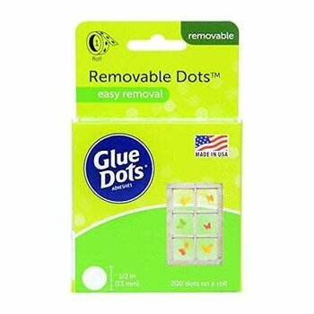 GLUE DOTS GLUE DOTS REMOVABLE 1/2" 200PK