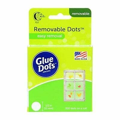 GLUE DOTS GLUE DOTS REMOVABLE 1/2" 200PK