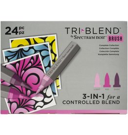 CRAFTERS COMPANION CRAFTER'S COMPANION SPECTRUM NOIR COMPLETE COLLECTION TRI BLEND BRUSH MARKERS 24/PK