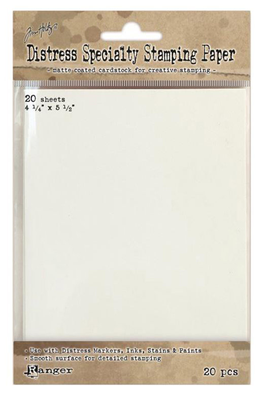 RANGER TIM HOLTZ DISTRESS PAPER SPECIALTY STAMPING 4.25X5.5 20PK