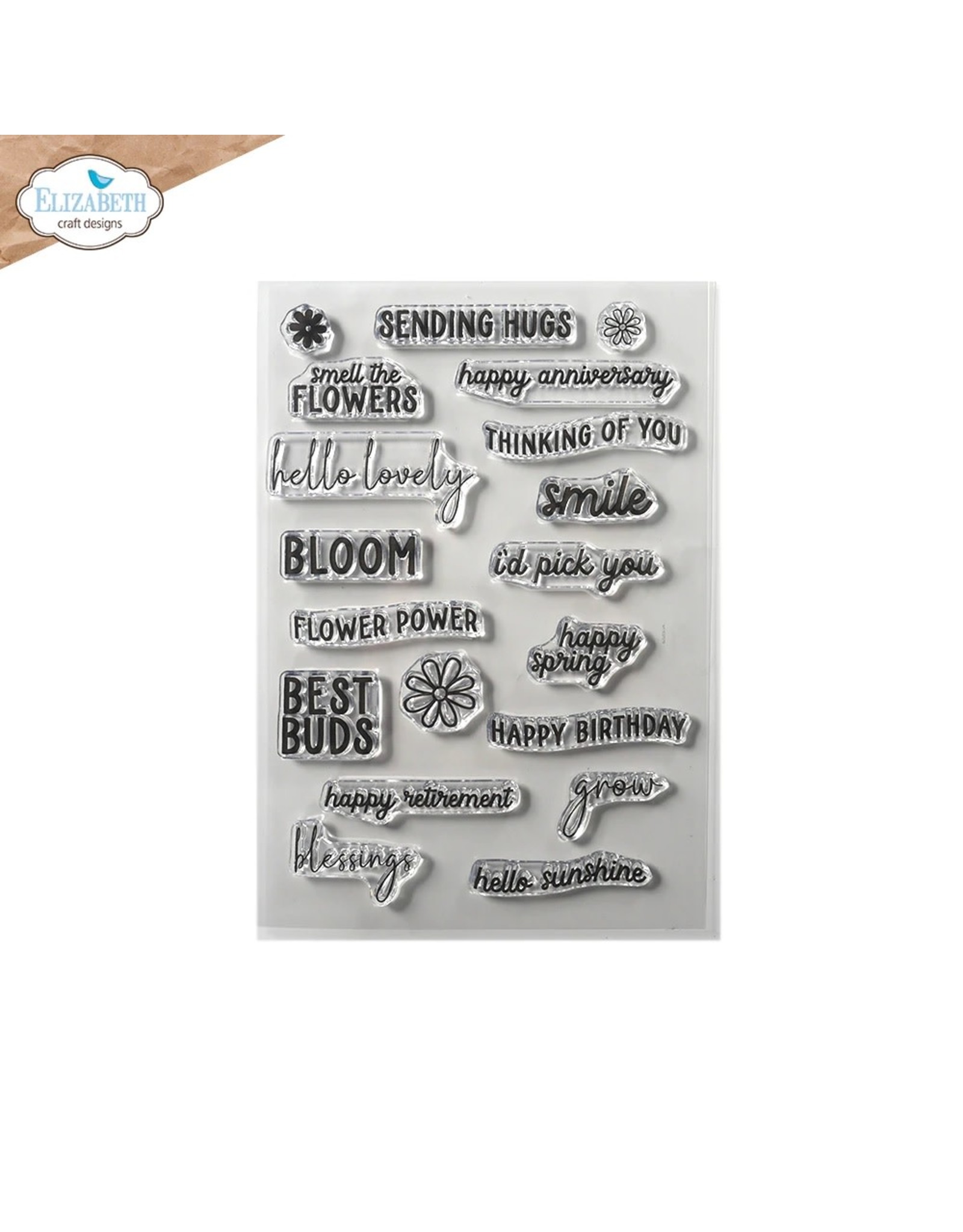 ELIZABETH CRAFT DESIGNS ELIZABETH CRAFT DESIGNS SMELL THE FLOWERS CLEAR STAMP SET