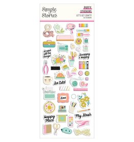 SIMPLE STORIES SIMPLE STORIES LET'S GET CRAFTY PUFFY STICKERS