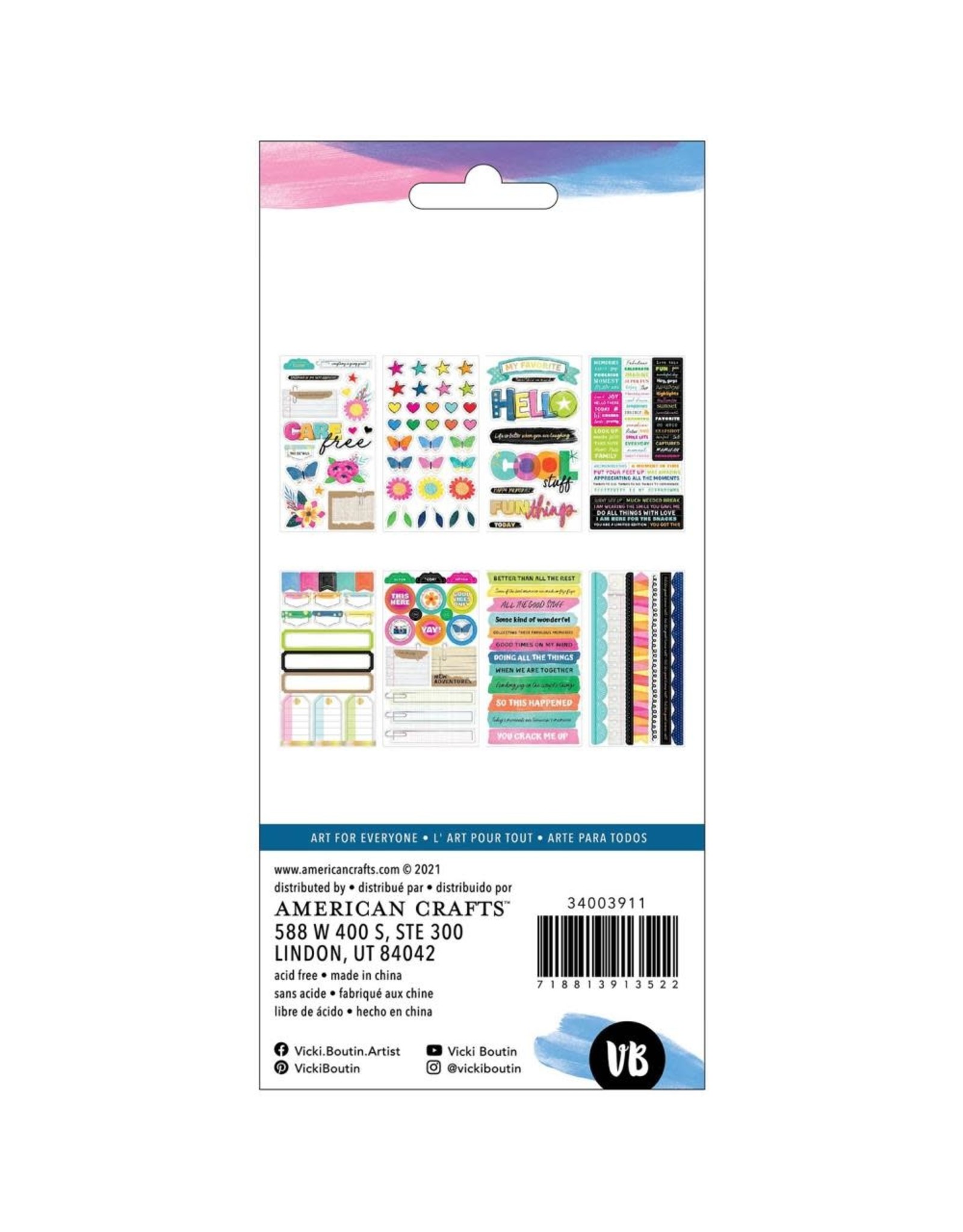 AMERICAN CRAFTS AMERICAN CRAFTS VICKI BOUTIN SWEET RUSH STICKERS