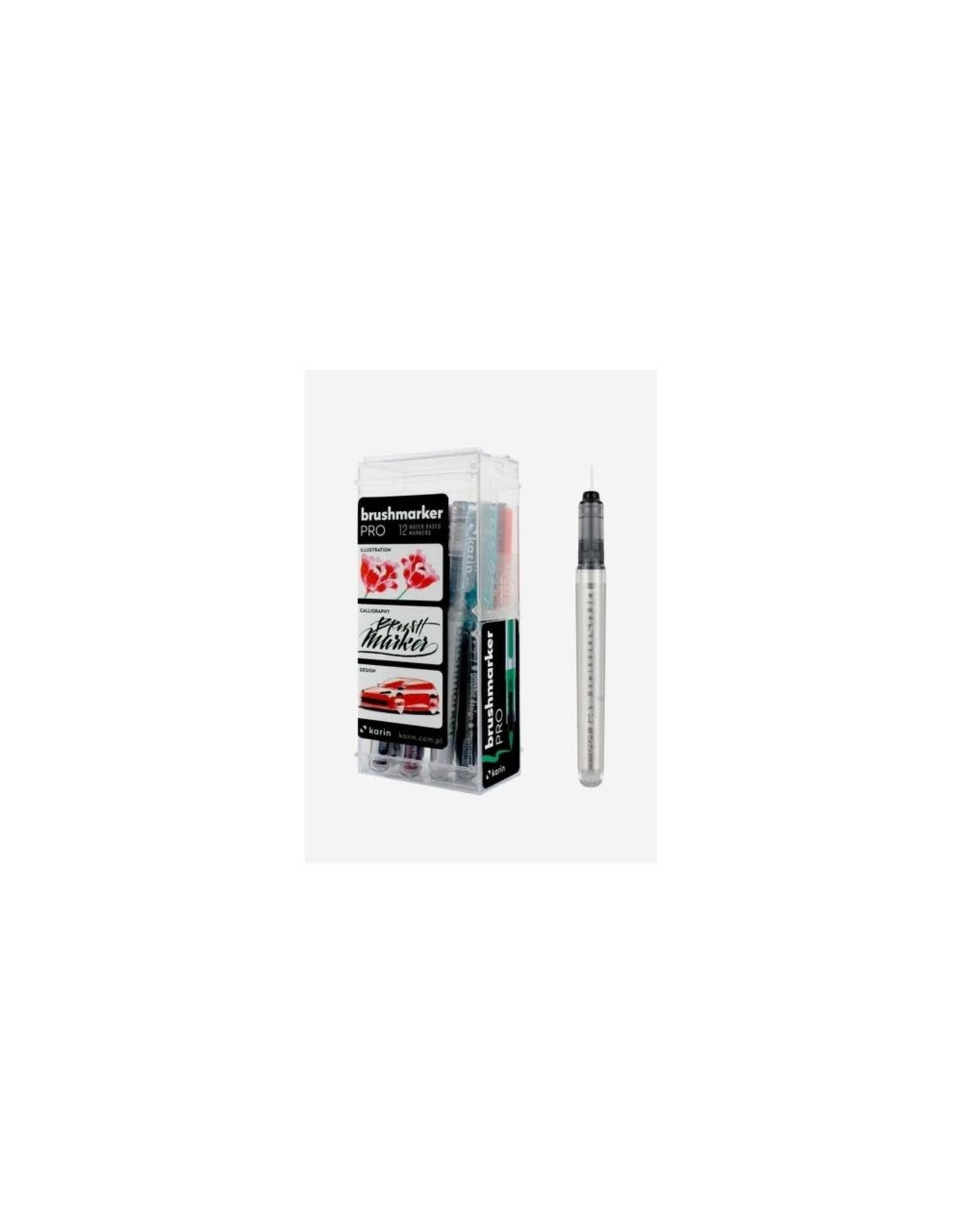 KARIN KARIN BRUSHMARKER PRO BASIC COLORS+BLENDER 12/PK