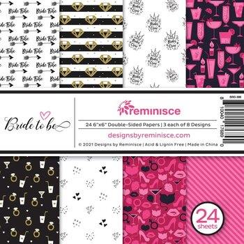 DESIGNS BY REMINISCE REMINISCE BRIDE TO BE 6x6 PAPER PAD 24 SHEETS