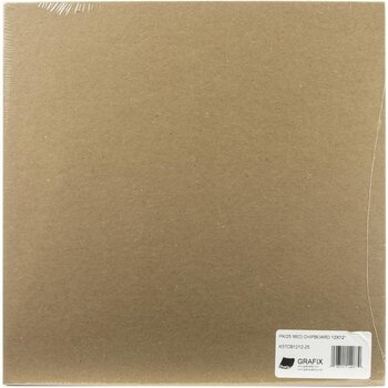 GRAFIX MEDIUM WEIGHT NATURAL CHIPBOARD SHEETS 12x12