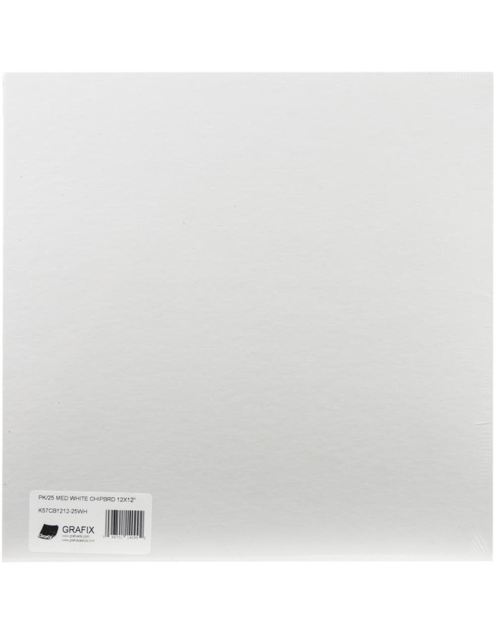 GRAFIX MEDIUM WEIGHT WHITE 12X12 CHIPBOARD SHEETS - Scrapbook Centrale