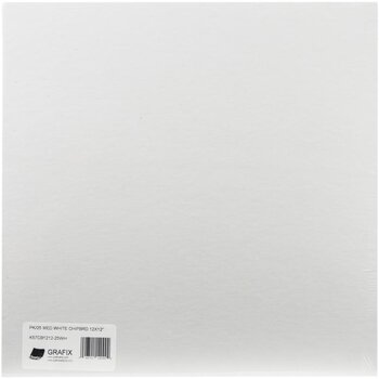 GRAFIX MEDIUM WEIGHT WHITE 12X12 CHIPBOARD SHEETS