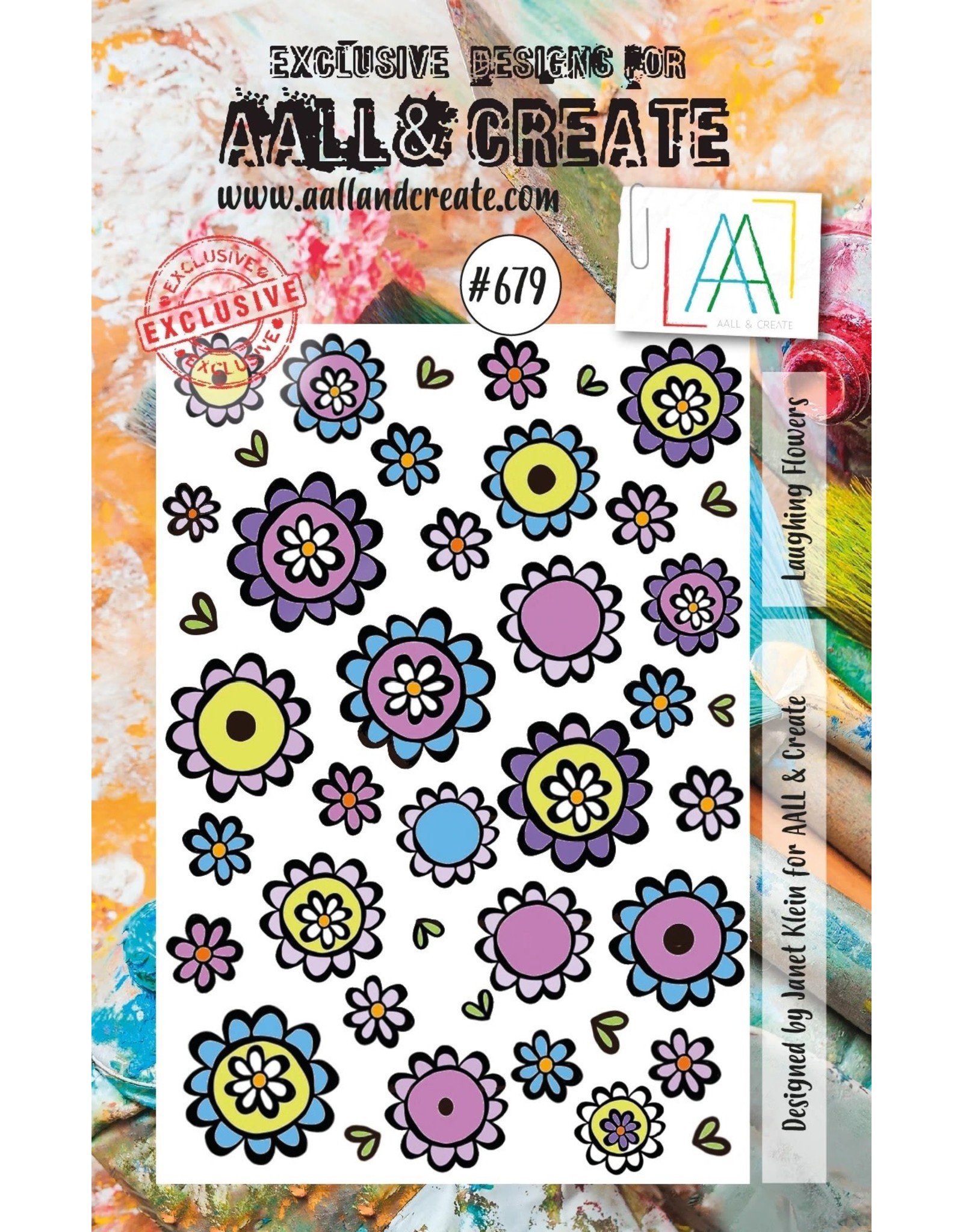 AALL & CREATE AALL & CREATE JANET KLEIN #679 LAUGHING FLOWERS A7 ACRYLIC STAMP SET